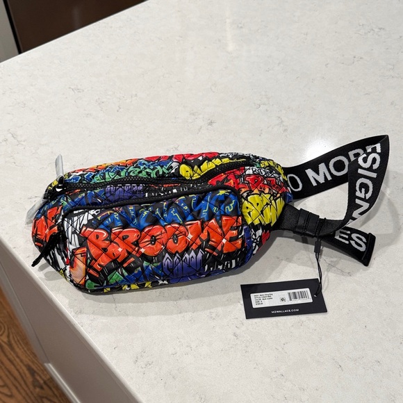 NWT MZ Wallace Metro Sling Bag in a multi-graffiti print. - Picture 1 of 7